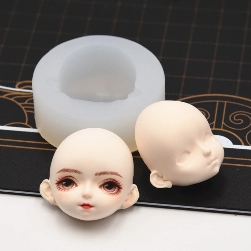 

Durable Silicone Mold 3D Doll Face Shaped Mould Unique Epoxy Resin Moulds Jewelry Making Tool for DIY Enthusiasts