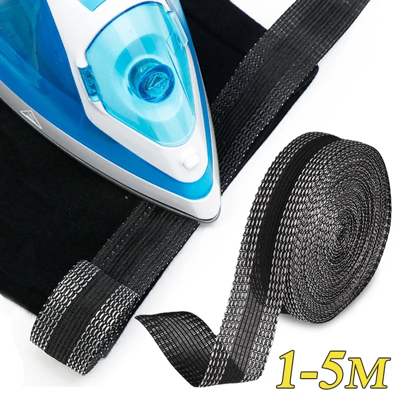 1-5M self-adhesive pants paste iron-on hem tape patch for jeans trousers no sew DIY