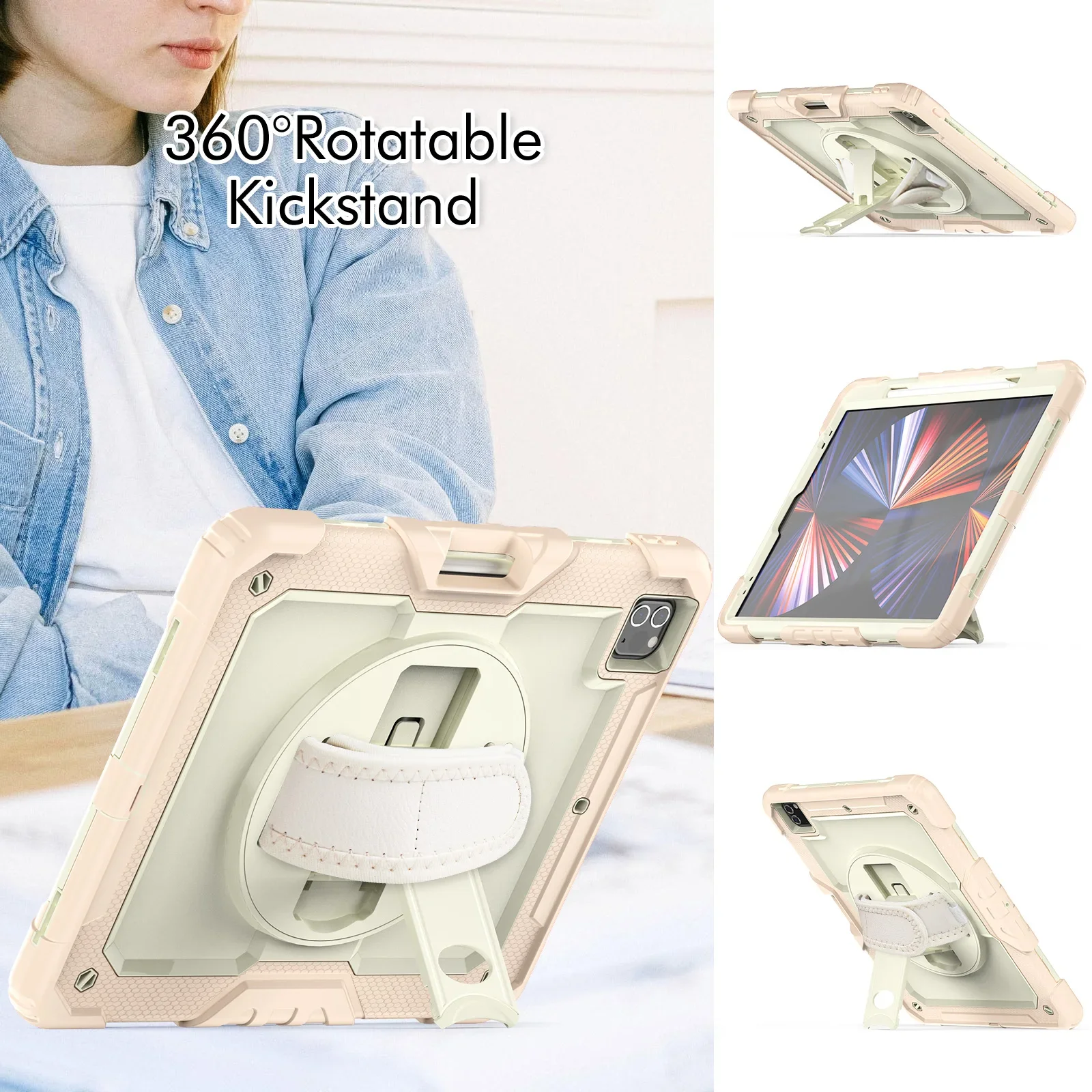 Universal Rotating Stand Case for iPad - Versatile Protective Cover