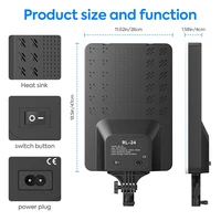 2pack Photography Lighting Kit,24inch Large Bi-Color LED Video Light Panels With Lighting Tripods For Youtube Videos Shooting 2