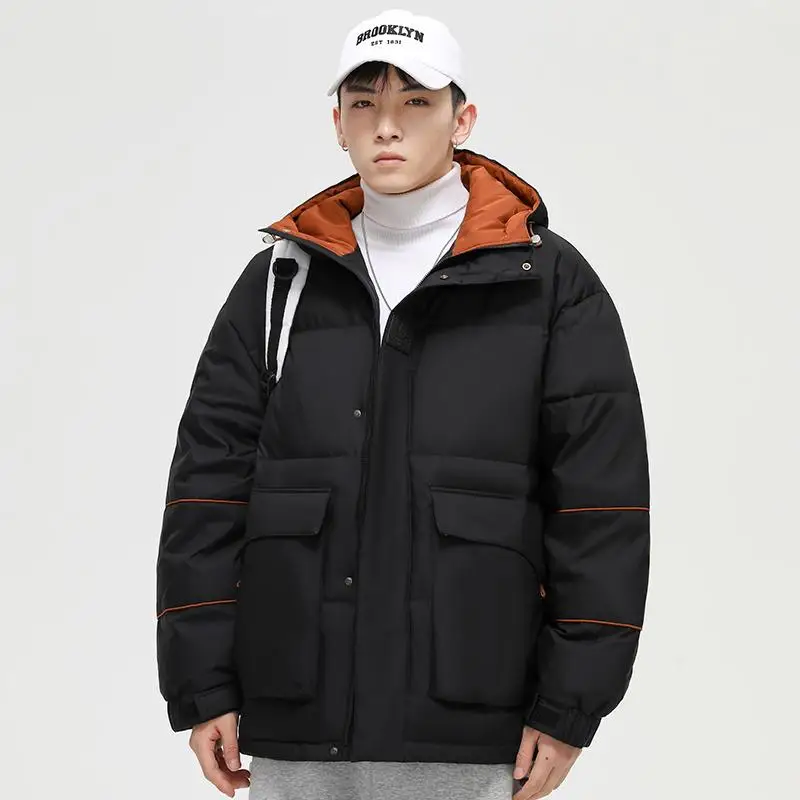Casual Winter Men's Warm Hooded 90% White Duck Down Jackets Solid Thick Parkas Outdoor Streetwear Loose Top Puffer Coats Clothes