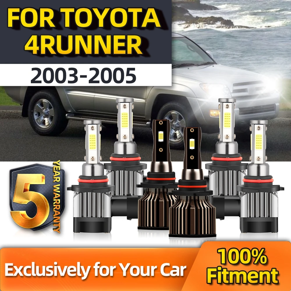 

TEENRAM High Low 9005 9006 Fog Light 9006 Plug-N-Play LED Headlight 12V 6000K Shine White Kit For Toyota 4Runner 2003 2004 2005
