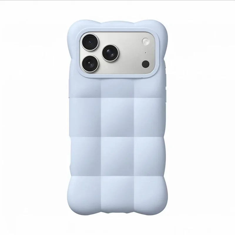 3D Cloud Puff Silicone Phone Case with Charm Accessories - Shockproof Soft Cover