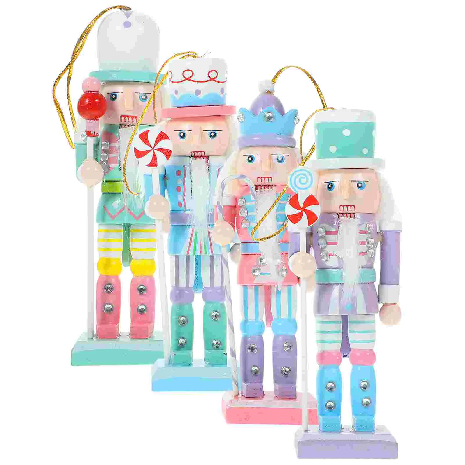 

Christmas Nutcracker Decorations Desktop Nutcracker Xmas Table Ornament Household Hanging Wood Nutcrackers Craft