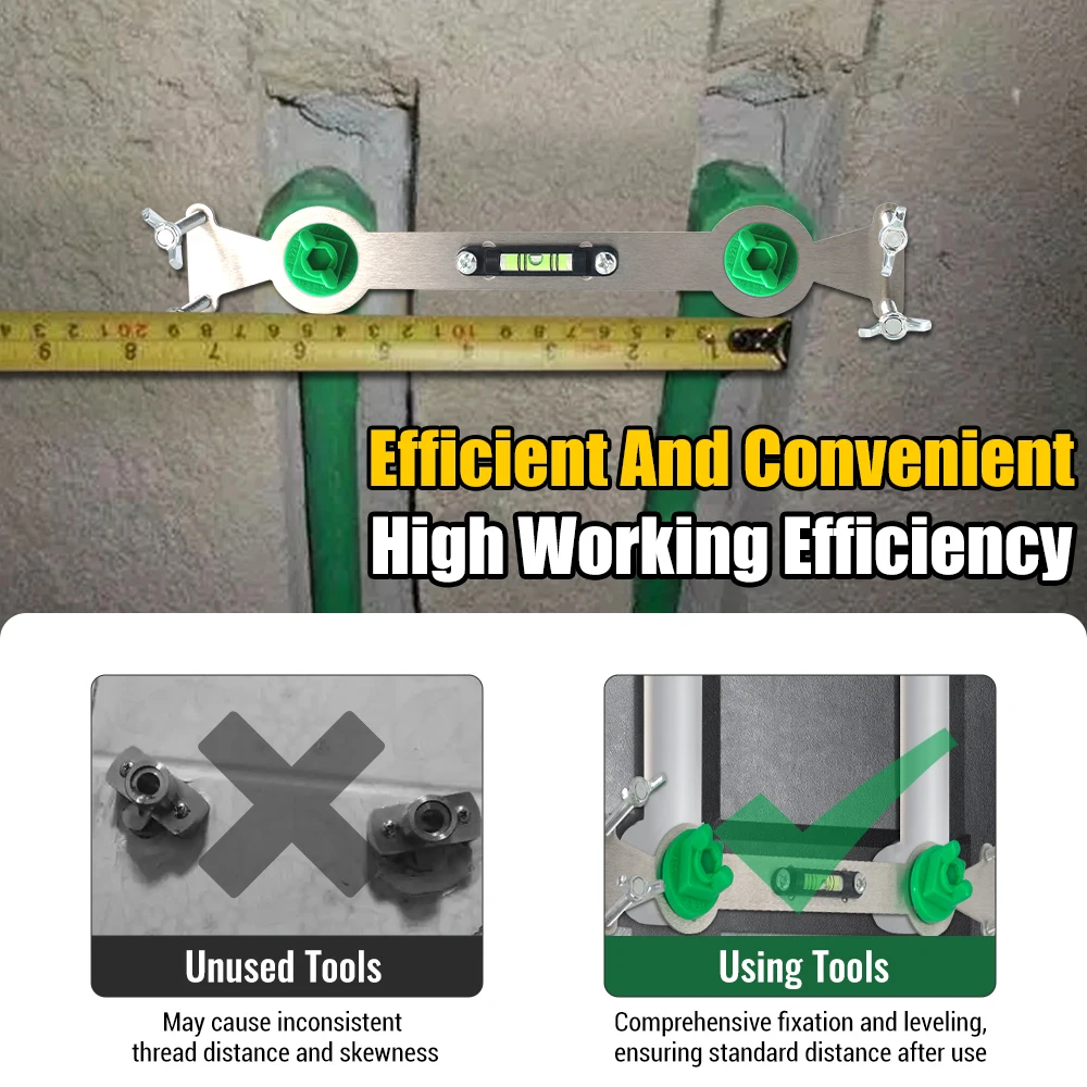 1/2-Inch Pipe Leveling Tool – Stainless Steel Adjustable Fixing Bracket for Hot and Cold Water Pipes, Durable and Easy to Use 3
