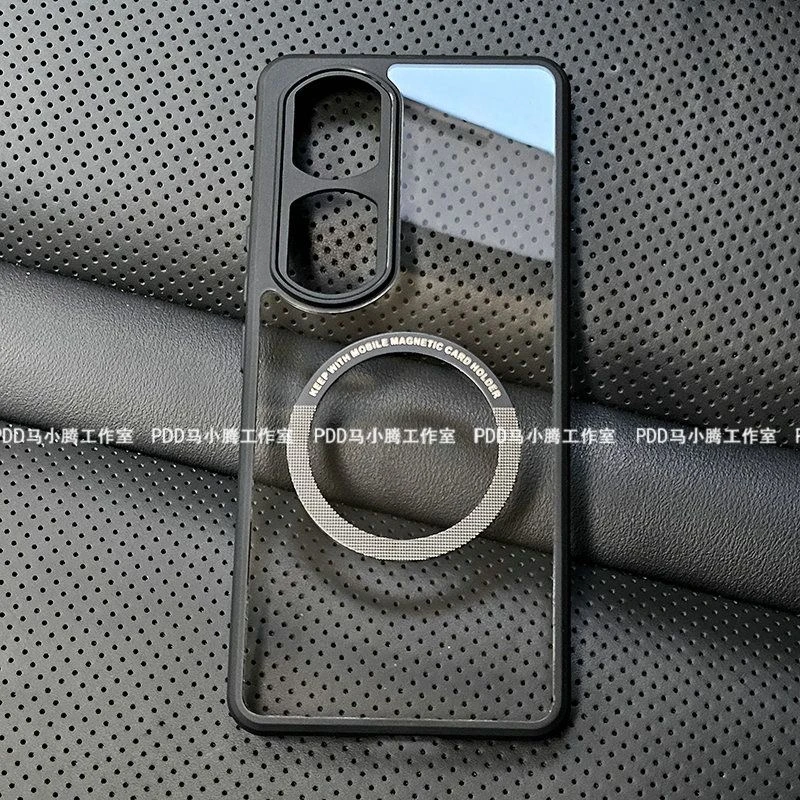 Magnetic Transparent Shockproof Silicone Phone Case with MagSafe Compatibility