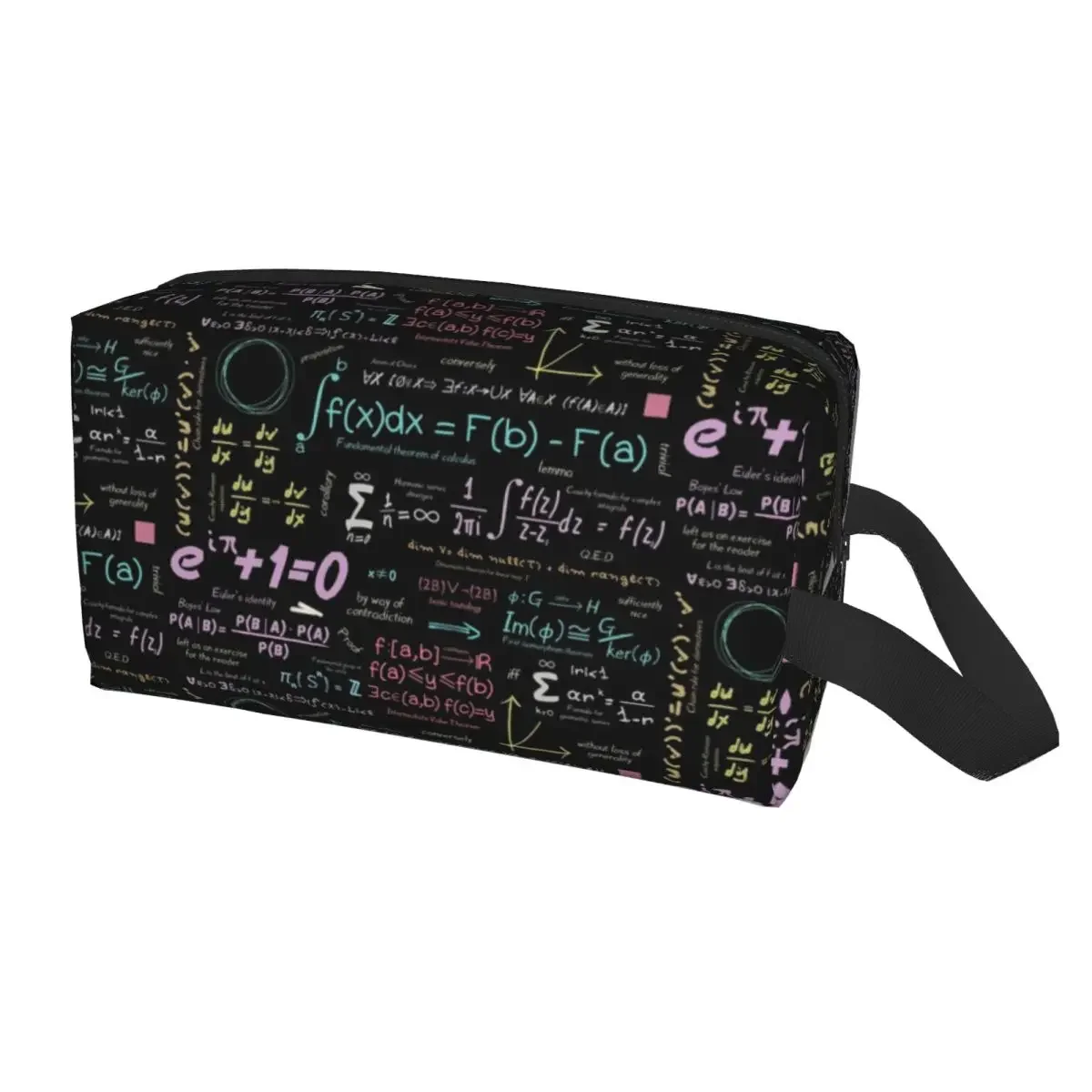 

Cute Pure Math Nerd Travel Toiletry Bag for Women Physics Science Makeup Cosmetic Organizer Beauty Storage Dopp Kit