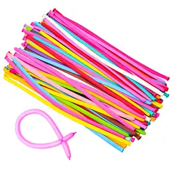 100 Pack of Long Twisting Balloons for Festivals, Parties, and Events (Assorted Color)