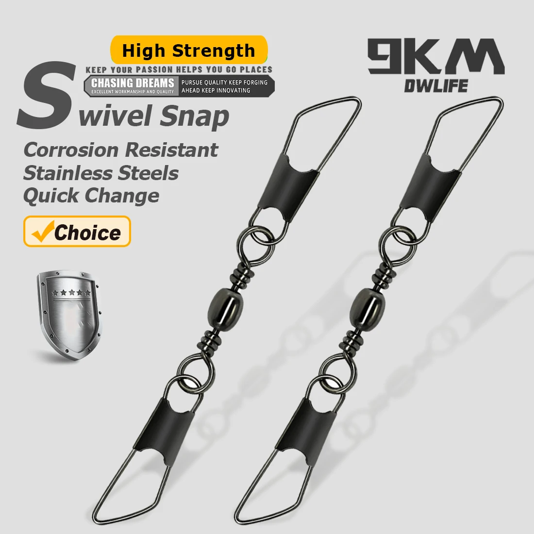Double Fishing Snap Swivels 25~100Pcs Stainless Steel Safety Snaps Fishing Barrel Swivels Clips Connector Saltwater Tackle