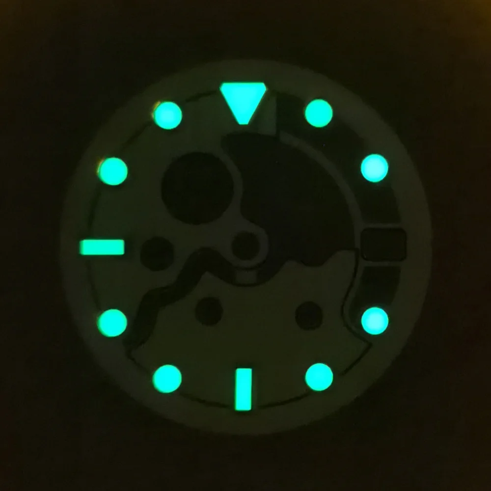 Luminous Hollow Watch Dial with 3 O'Clock Position - 28.5mm Watch Modification Accessory