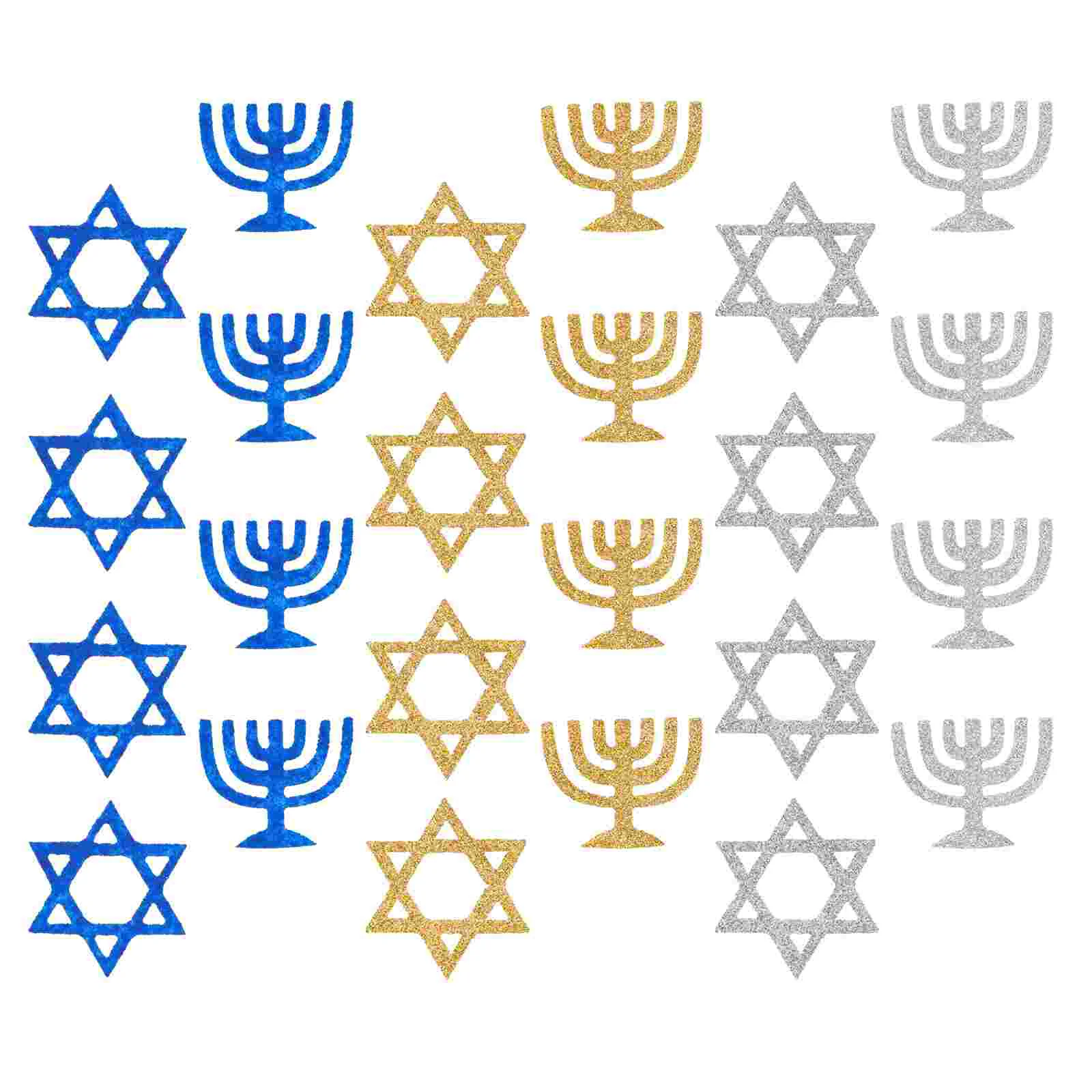 

Hanukkah Glitter Cutouts Star David Confetti Holiday Cutouts Star Menorah Gold Blue Silver Hanukkah Table Confetti Scatter
