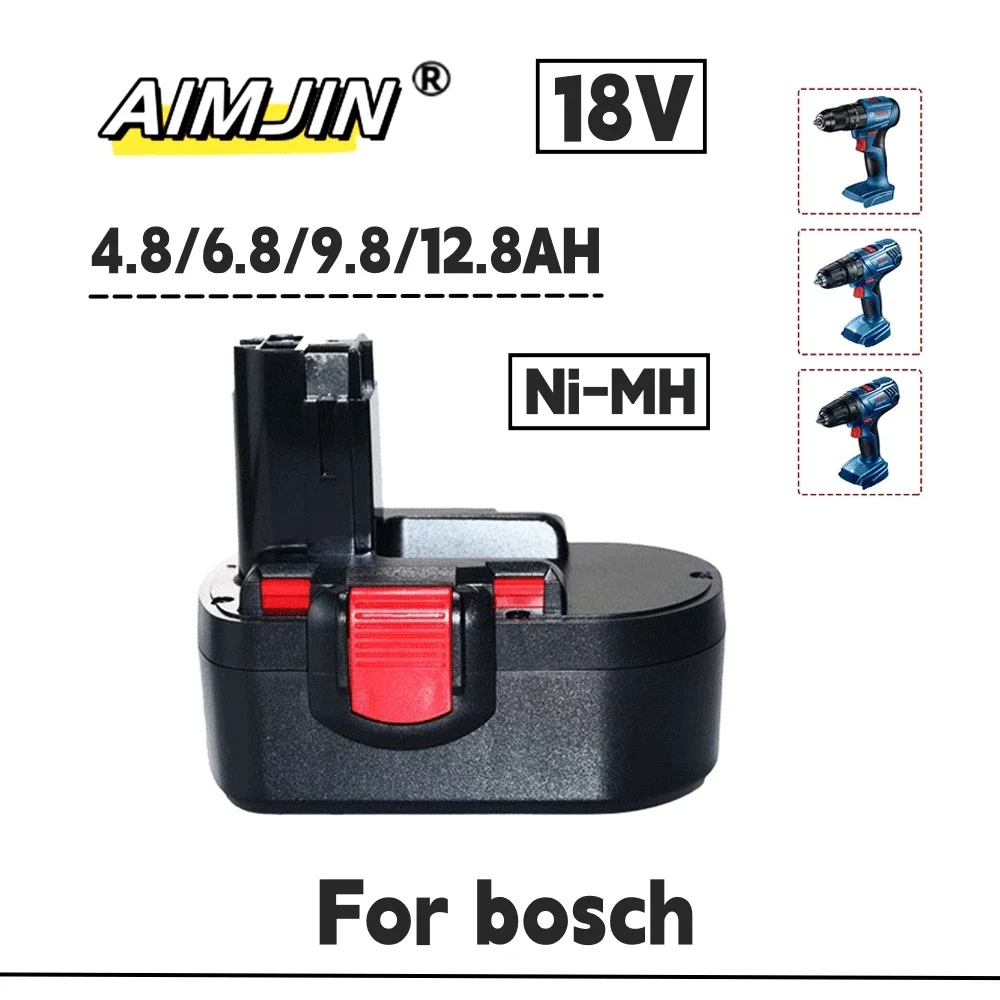 Batteria Ricaricabile 18 V 4.8/6.8/9.8/12.8Ah Per Bosch Bat025 Bat026 Bat160 2607335277 2607335535 2607335735 Psr 18 Ve-2 Gsr