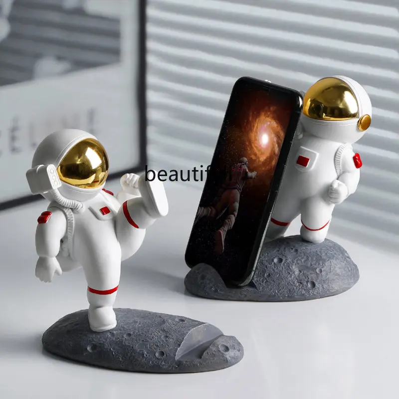 

yj Cute Creative Astronaut Mobile Phone Holder Desktop Decoration Christmas Gift