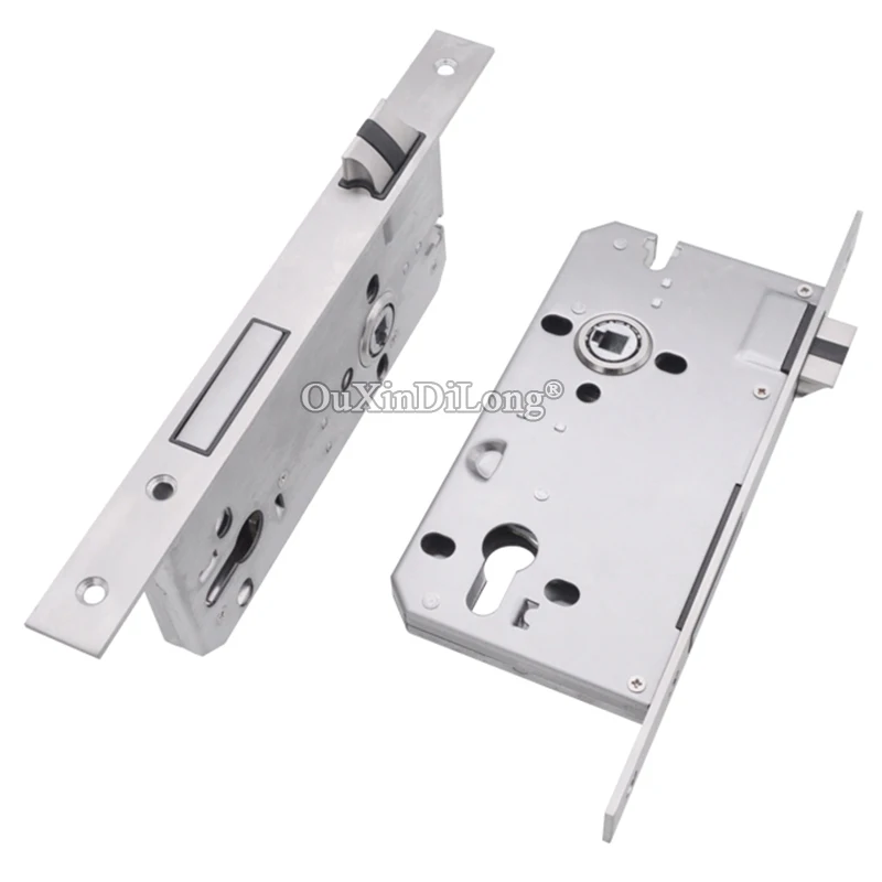 1Piece Stainless Steel Heavy Spring Door Lock body 8550/8560 Double Tongue Bearing Silent Door Lockbody Lock Repair Parts