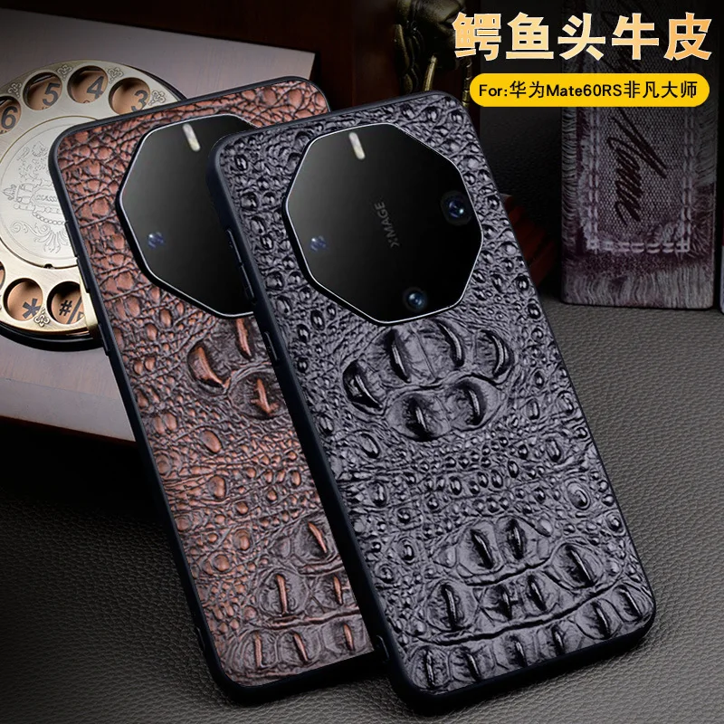 

Genuine Leather Cases For Huawei Mate 60 50 40 Pro Case Cool Protection Coque For Mate60 Mate50 Mate40 Rs Case Hard Phone Shell