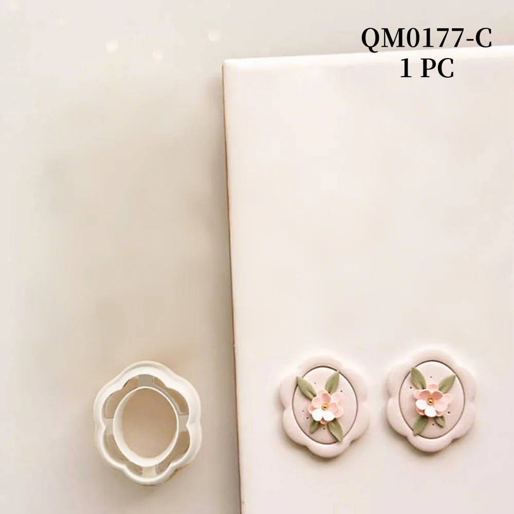 Nette Europäische Rahmen Weiche Keramik Polymer Clay Cutter 3D Umriss Hochpräzise DIY Ohrringe Dekorative Ton Schneiden Formen Werkzeuge – Detail 4
