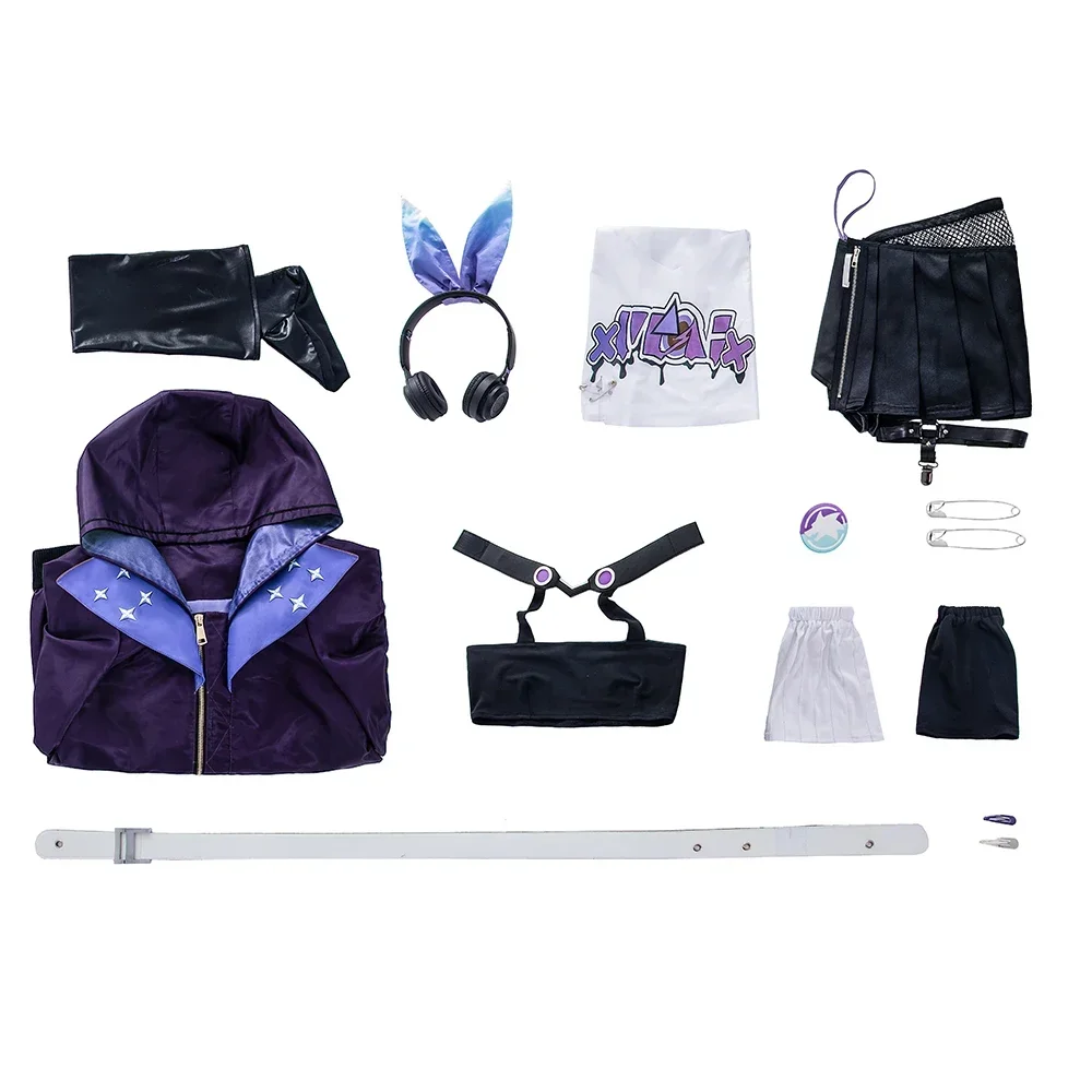 Honkai: Star Rail: Silver Wolf | Stellaron Hunters Cyberpunk Cosplay Costume 69 Honkai Star Rail Silver Wolf Cyberpunk Cosplay Costume
