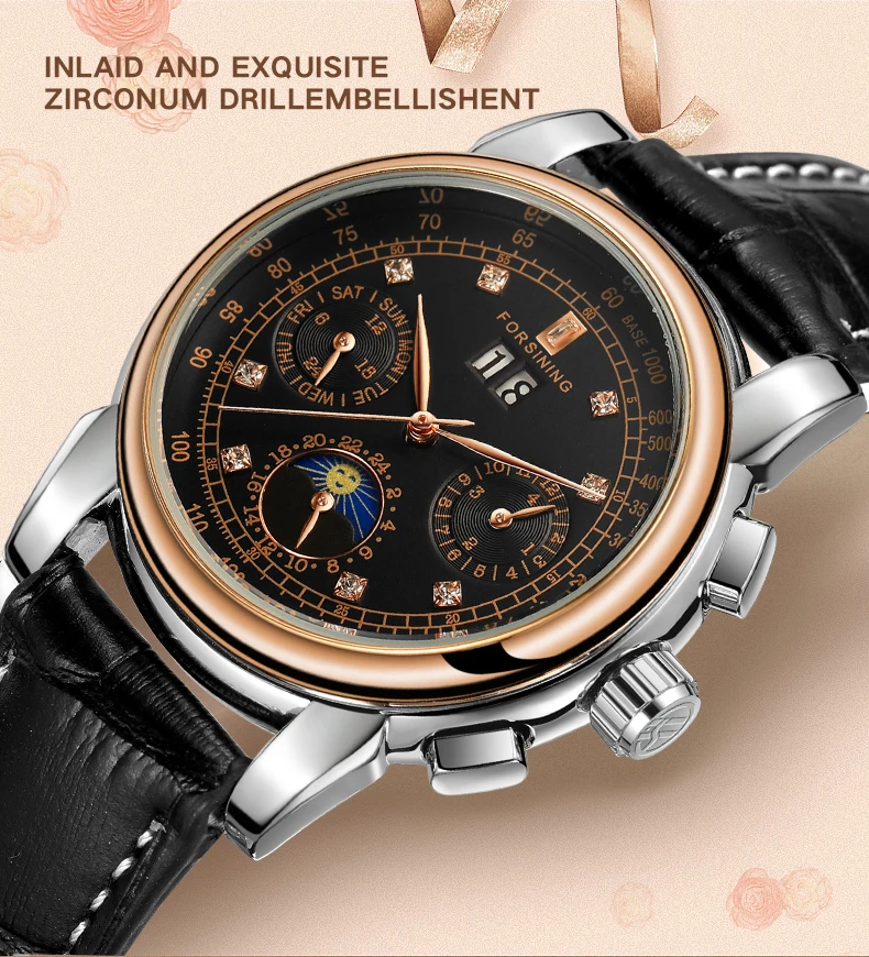 Diamond Moon Phase Luxury Watch