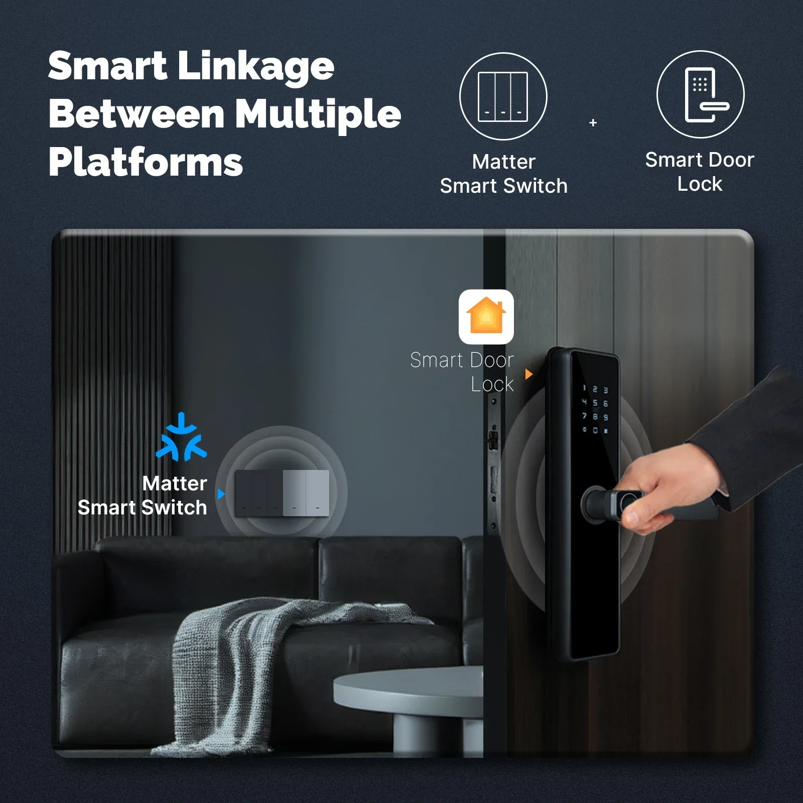 MOES Smart Light Switch EU WiFi Matter Button Remo...