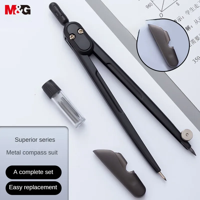 Drawing Compass Set With 3 HB Lead Cores