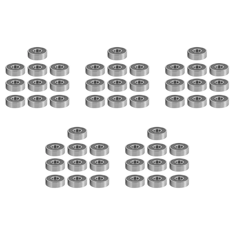 

50 Pcs 629-2RS 9Mmx26mmx8mm Double Sealed Miniature Deep Groove Ball Bearing