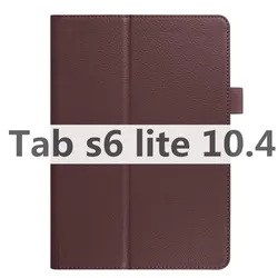 Premium PU Leather Tablet Case for Samsung Galaxy Tab S6 Lite - 10.4-inch, 2020 Edition (Brown)