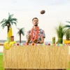 Hawaiian Party Straw Table Skirt Hawaii Themed Party Decoration Grass Table Skirt Straw Color DIY Hawaii Party Tablecloth 5
