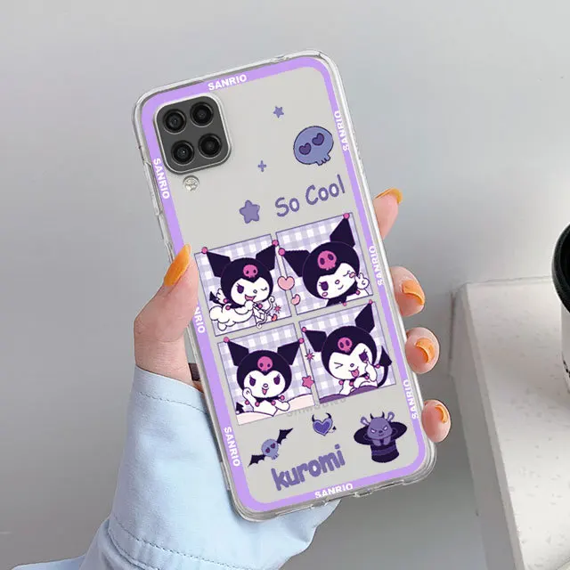 thumbnail image 1 of Kuromi Hello Kitty Cinnamoroll Cute Clear Case For Samsung Galaxy A52 A12 A51 A32 A21s A71 A34 A22 50 A70 A24 A72 5G Phone Cover, 1 of 5