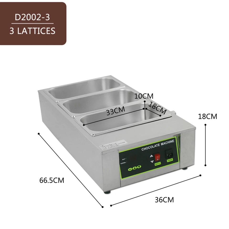 デジタルディスプレイ付き電動チョコレート用溶融機,3/5/6/110V-220V