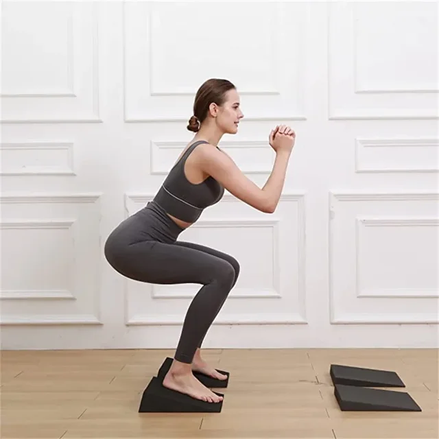 2pcs Squat Wedge Block Non Slip Professional Squat Ramp For Weightlifting Deadlift Heel Elevated Calf Raises Yoga Slant Board 2pcs Squat Wedge Block Non Slip Professional Squat Ramp For Weightlifting Deadlift Heel Elevated Calf Raises Yoga Slant Board