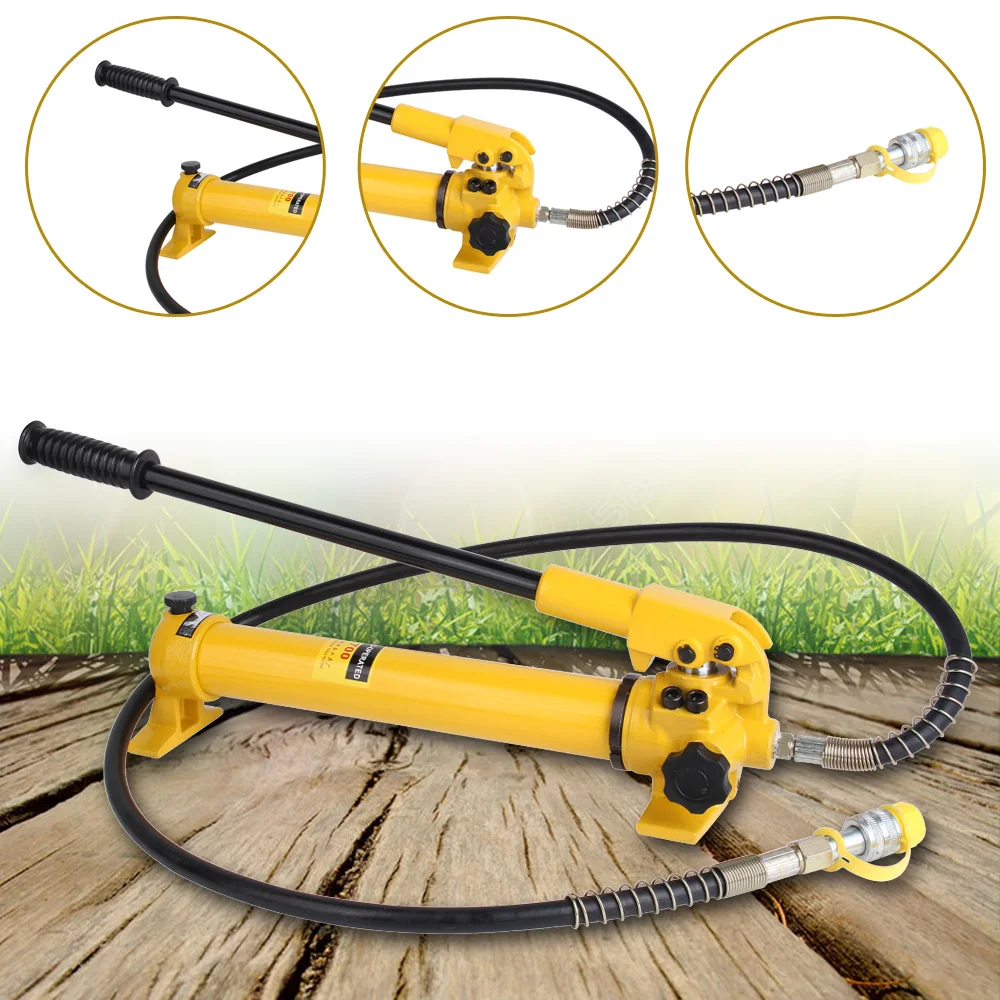 CP-700 Hydraulic Manual Pump, 10000PSI Lightweight Hydraulic Hand Pump for 10 Ton Hydraulic Ram Cylinders 5