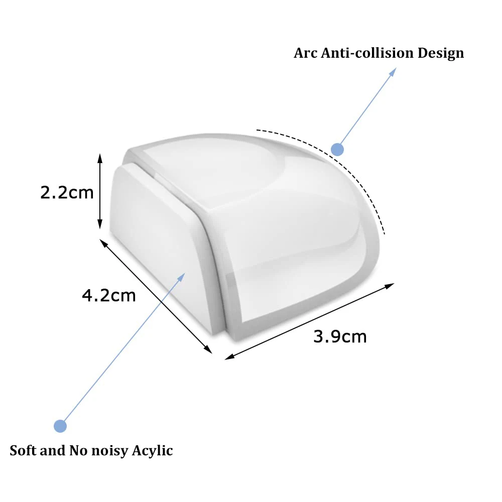 1/2Pcs Door Stopper Punch-free Transparent Self Adhesive Door Holder Stop For Home Protect Walls And Furniture Accessories silicone door stopper door stopper bumpers door stopper magnetic door stopper silicone door sticker