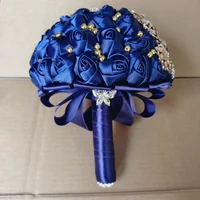 Royal Luxury Rhinestone Bouquet For Bride Wedding Handmade Flowers Bridesmaids Hand Decor  Wedding Accessories 6