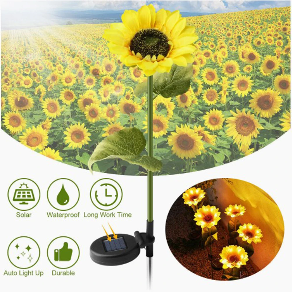 

Led Solar Sunflower Lights Ip65 Waterproof Outdoor Landscape Lamp For Courtyard/villa/garden Decor