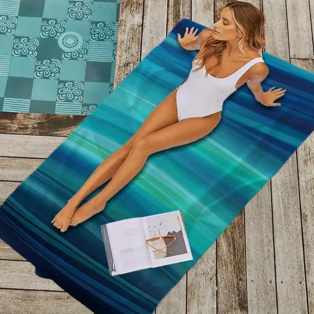 serviette de plage, microfibre, séchage rapide, absorbante, multiple activités