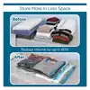 5 Pack Vacuum Compression Bags For Clothes 40x60cm 60x80cm 80x120cm Transparent Plastic Double-Zip Seal Airtight Storage Bag 6