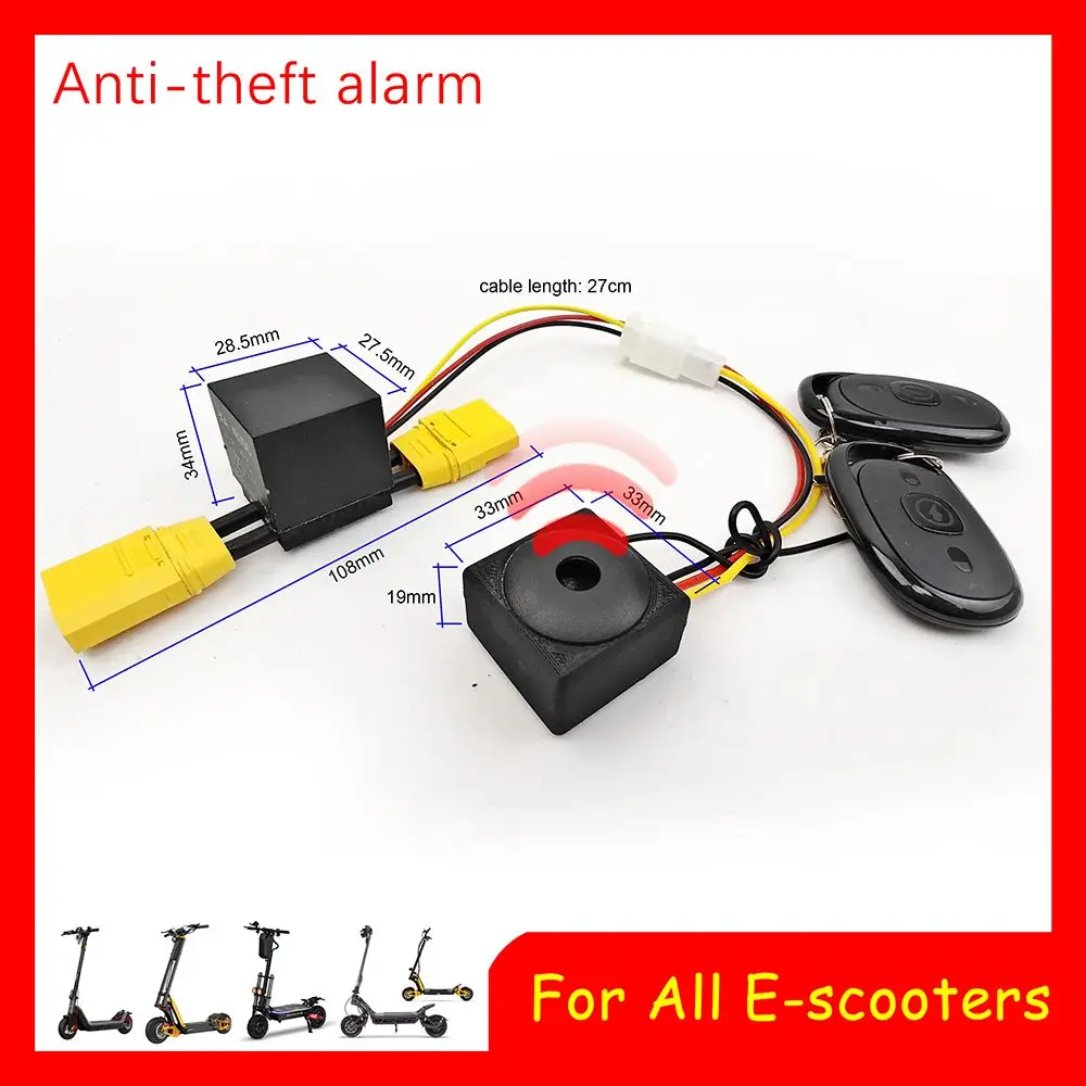 Universal Hidden anti-theft alarm suitable for electric scooters, bicycles, Power outage protection With relay,Remote control