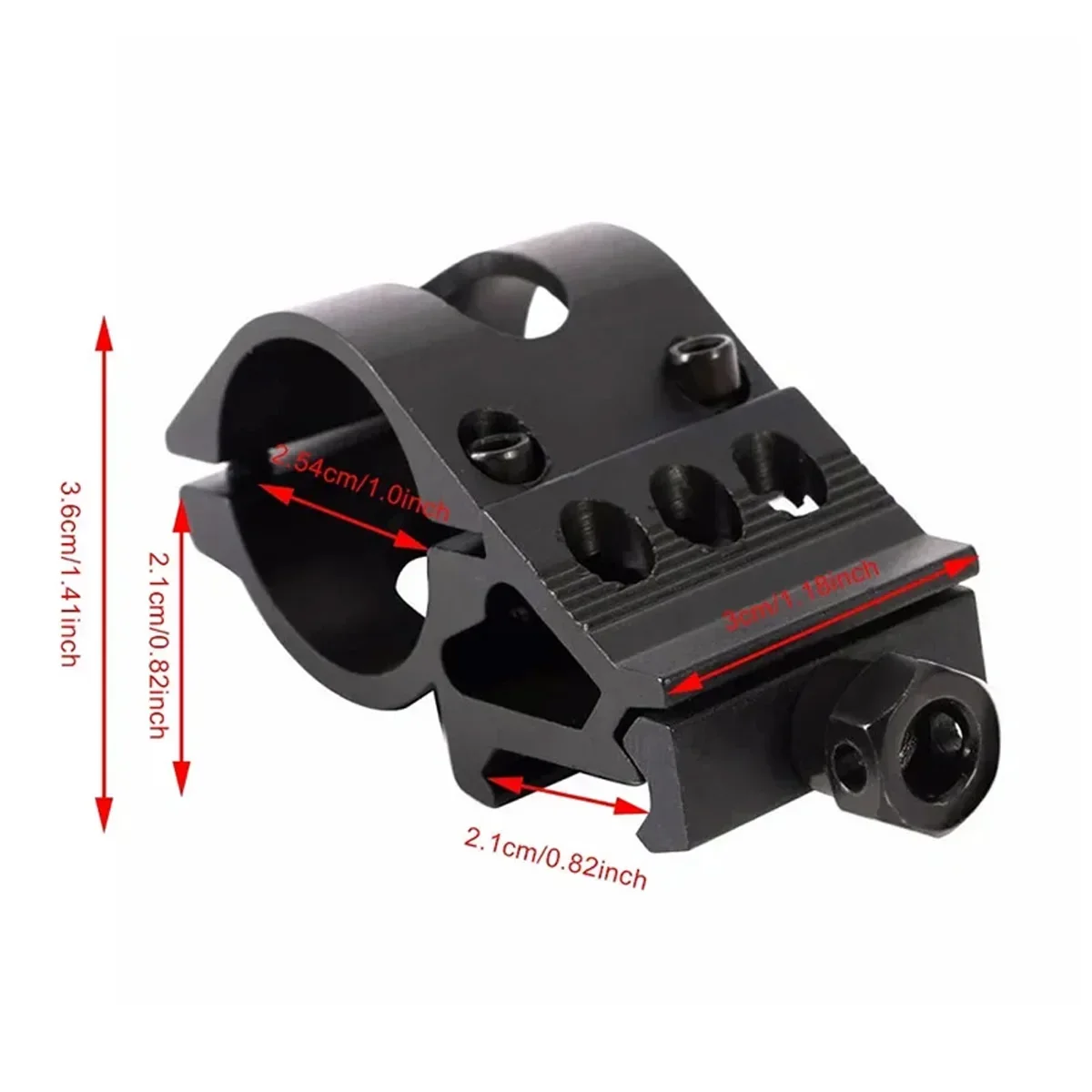 Rifle Scope Mount Scope Mount Adapter Flashlight Scope Mount Picatinny Rail Accessories Weapon Flashlight Mount Flashlight Mount Shotgun Accessories Airsoft 25.4mm Quick Release Offset Flashlight Scope Mount 20mm Picatinny Rail 45 Degree Sight Hunting Gun Accessories
