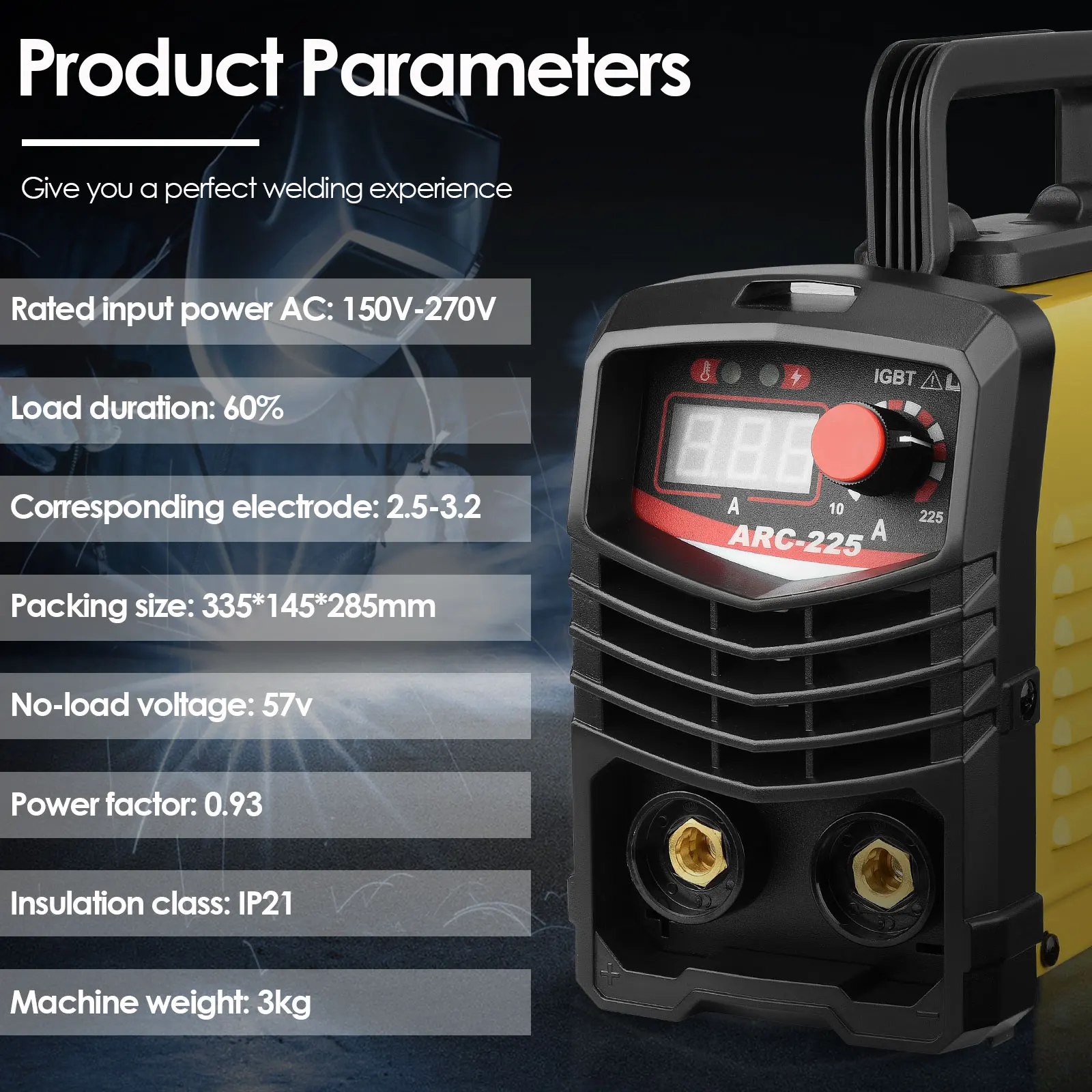 ARC Welding Machine 120A AC/DC Intelligent IGBT Inverter Welder Digital Control Welding Alloy Metal 2.5-3.2mm Covered Electrode 4