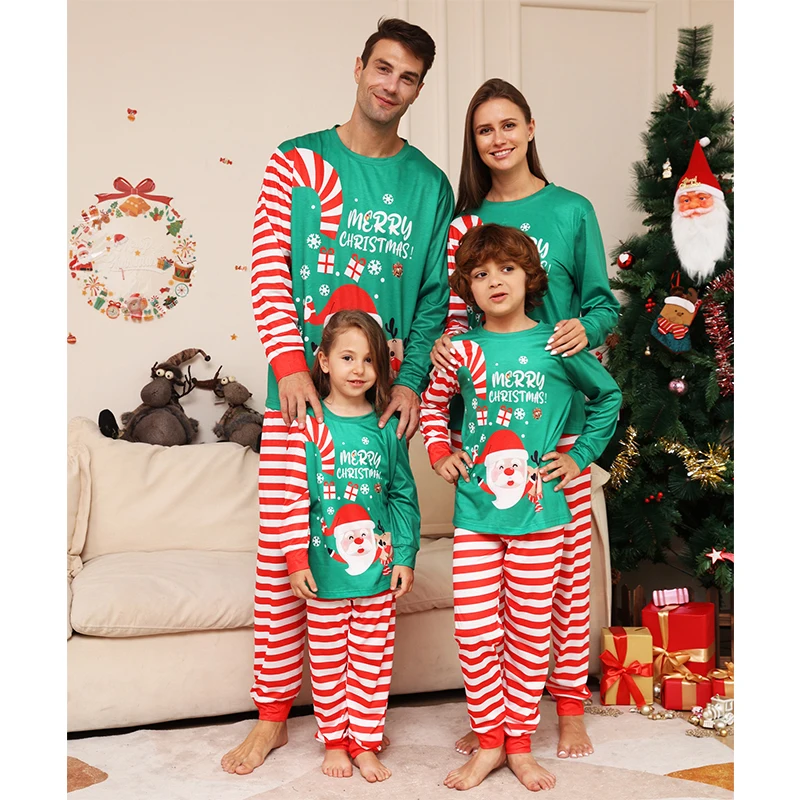 Christmas Family Matching Pajamas Adult Kids Baby Xmas Outfits Mother And Daughter Father Son Sleepwear Pyjamas Clothes Set