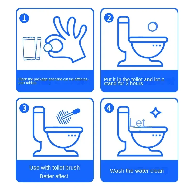 2/5Pcs Toilet Bowl Cleaner Effervescent Tablet for Toilet Fast Remover Urine Stain Deodorant Yellow Dirt Cleaning Tool