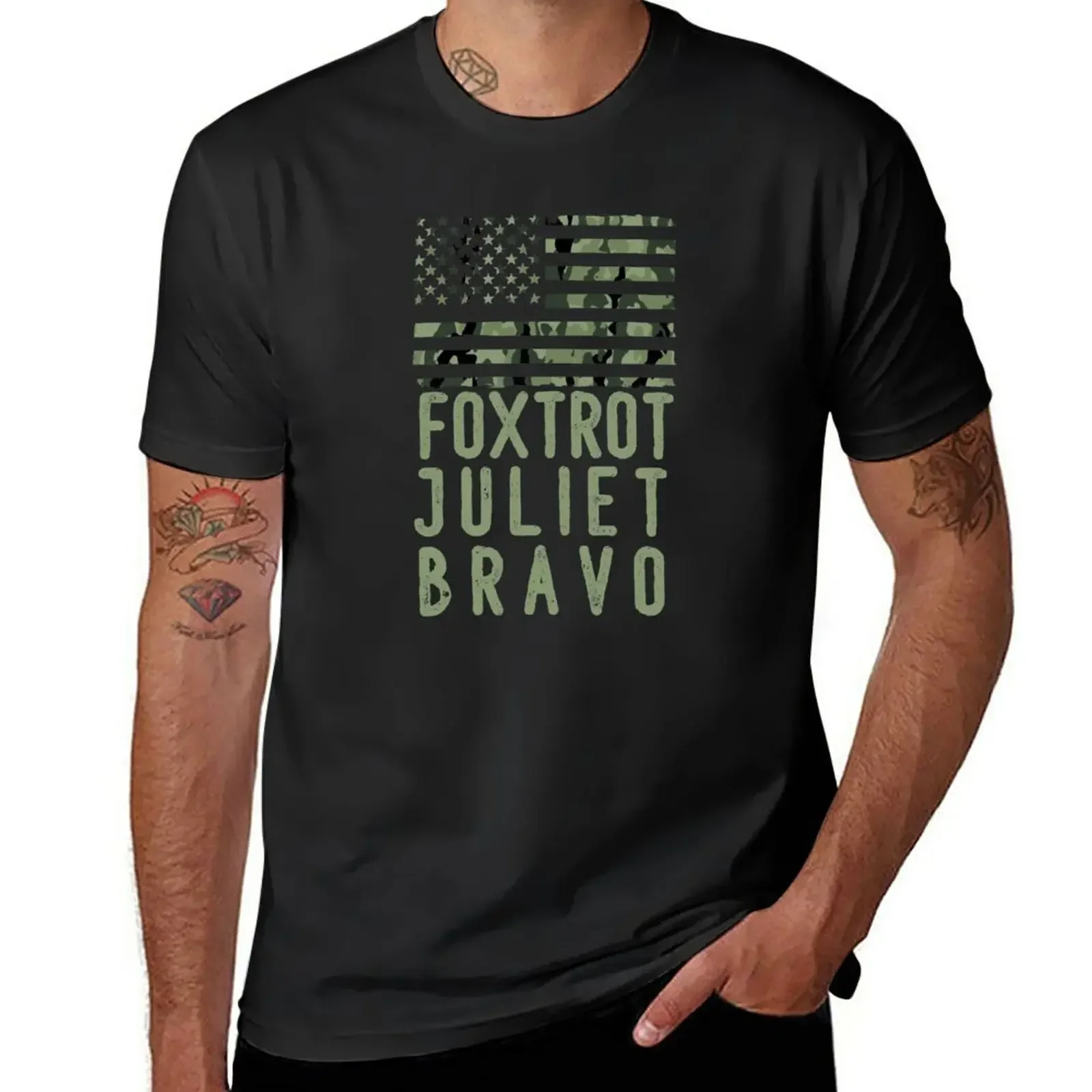 Foxtrot Juliet Bravo | Military FJB Shirt | #FJB | FJB Pro America Anti Biden T-Shirt cute clothes Men's clothing