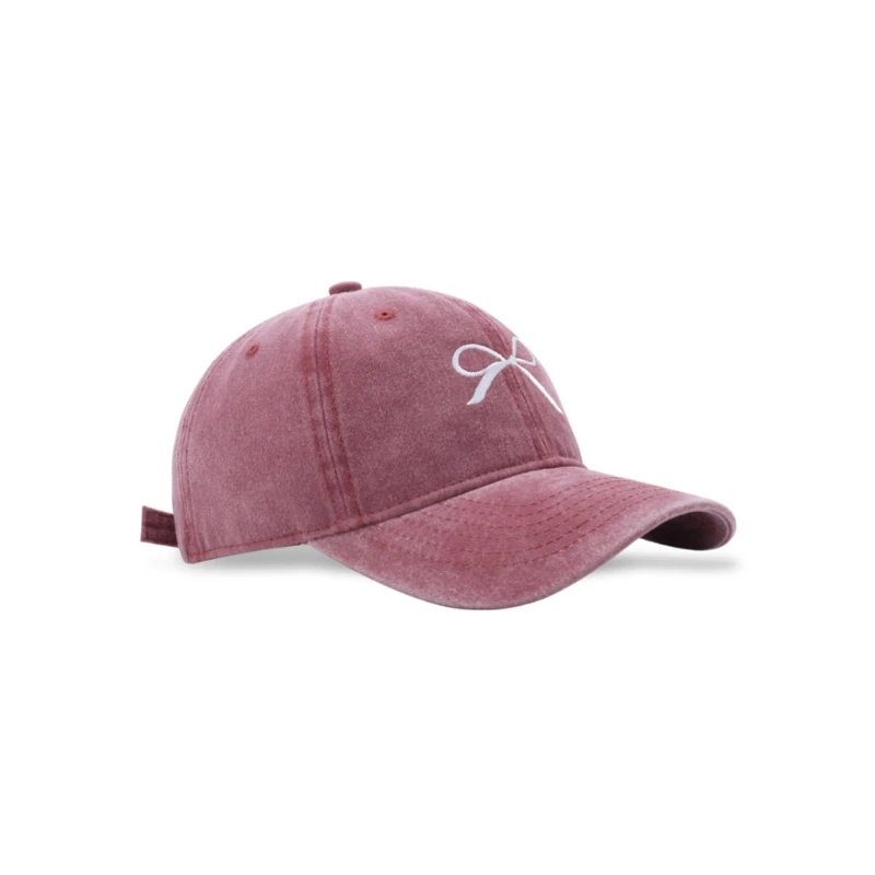 

Embroidery Bow Breathable Baseball Hat Women Adult Sports Hat Outdoor Activity Dropship