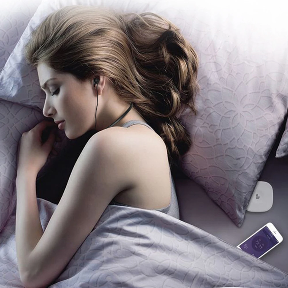 Wireless V5.0 Bluetooth Sleeping Earphone Soft Silicone Stereo Sports Earbuds Hanging Neck Headset Noise Cancel Halter movement