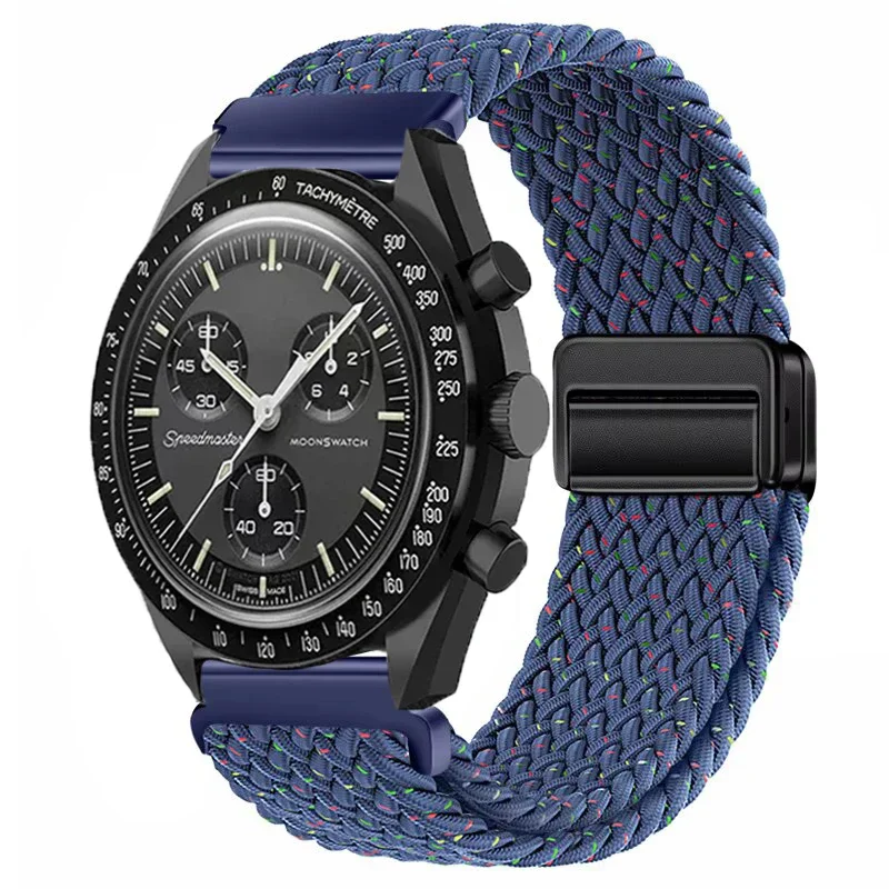 Universal Nylon Loop Strap - 22mm, Magnetic Weave Bracelet, 20mm Adjustable Band