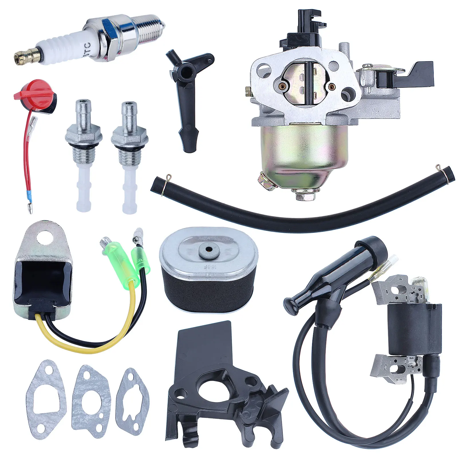 Vergaser Zündspule Tune Up Kit für Honda GX160 GX200 5,5 PS 6,5 PS Motor  mit Wasserpumpe Zündkerze Ein/Aus-Schalter - AliExpress