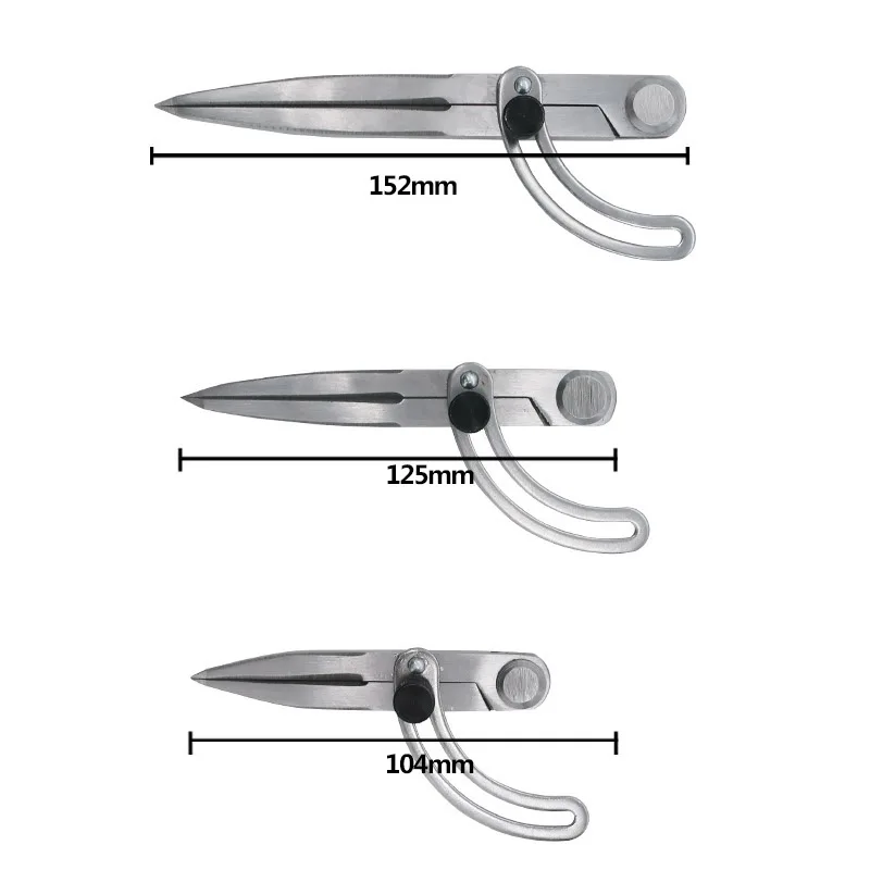 Stainless Steel Spacing Compass Adjustable Leather Marking Tool