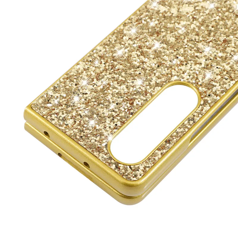 Luxo Sequins Glitter Case para Samsung Galaxy z Dobre 5g z Dobre Fino Colorido Estrela Brilhante Bling à Prova de Choque Capa Traseira Dura - Image 5
