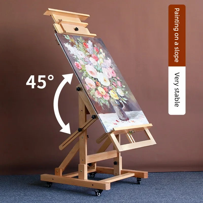 Beech Wood Adjustable Floor Easel 4