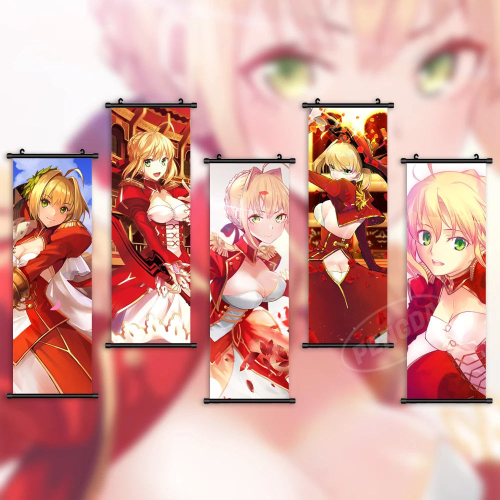 Canvas Home Decor Fate Grand Order Poster Stampato Altria Pendragon Immagini Wall Art Scroll Hanging Painting Comodino Sfondo